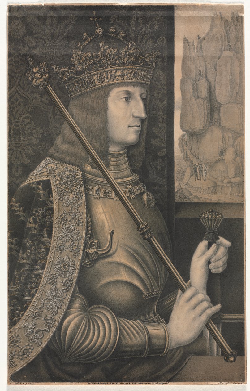 Portrait of Kaiser Maximilian I with Crown and Scepter by Florentin Lauter