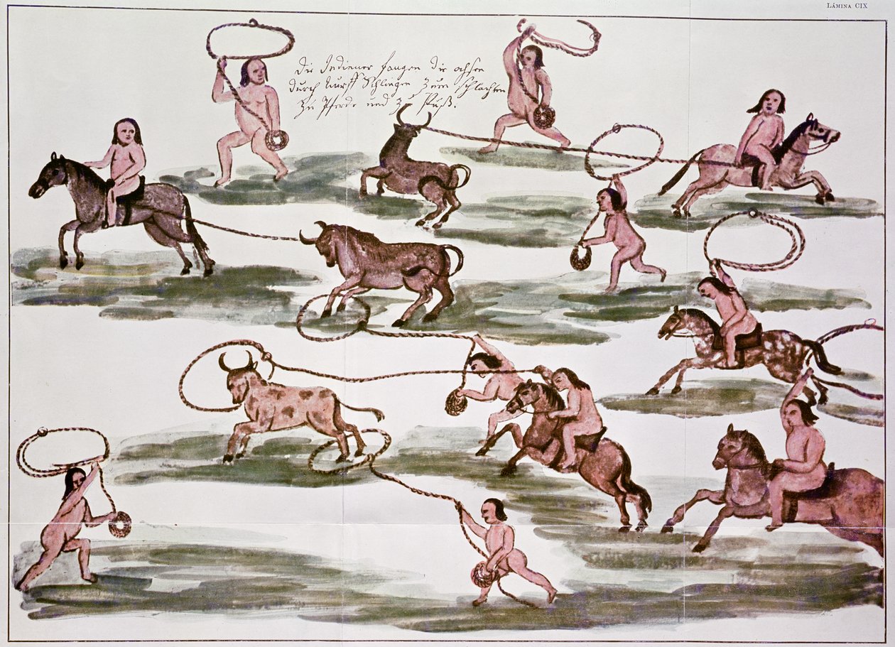 The Indian Mocovi Method of Hunting, illustration from 