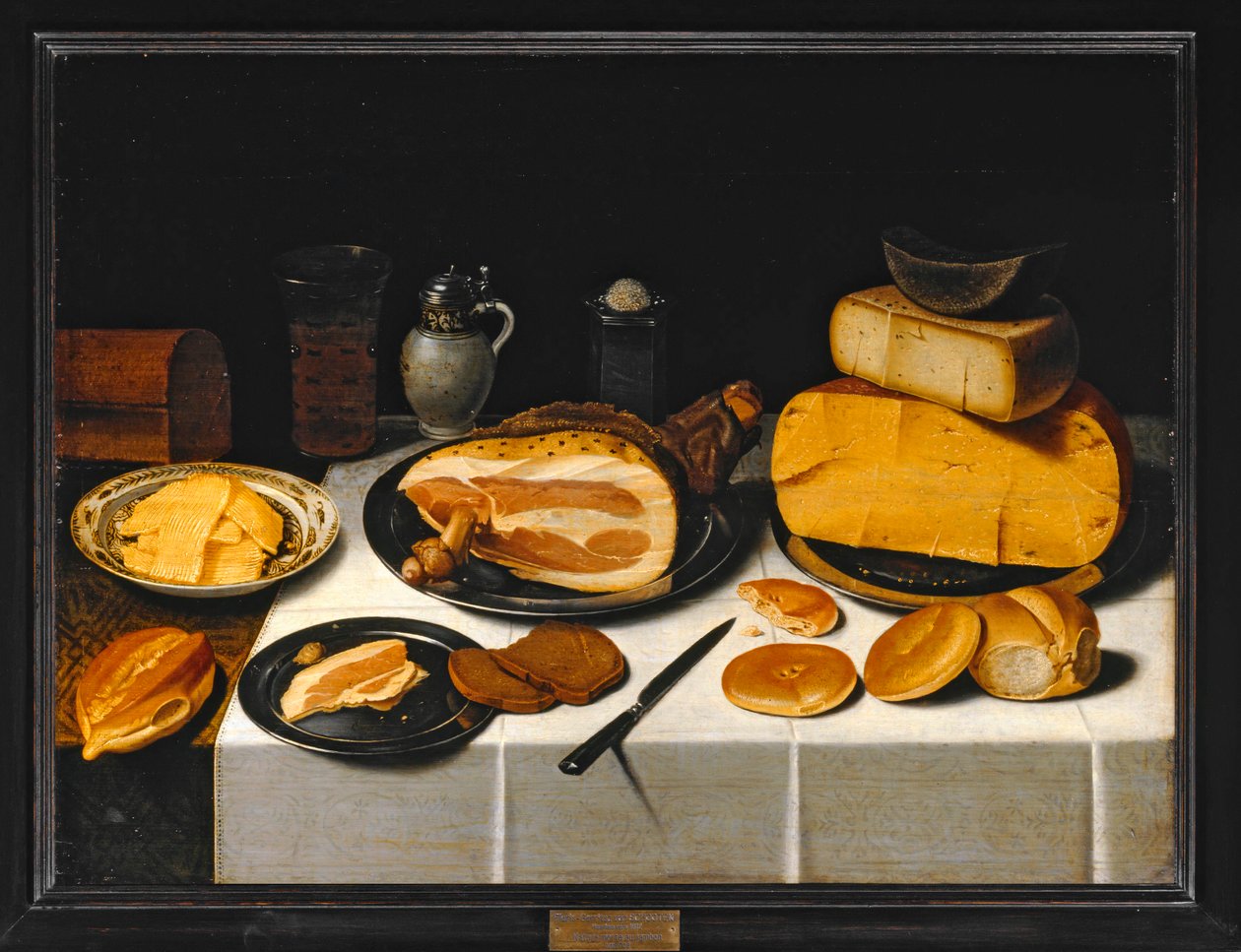 Still Life with Ham by Floris van Schooten