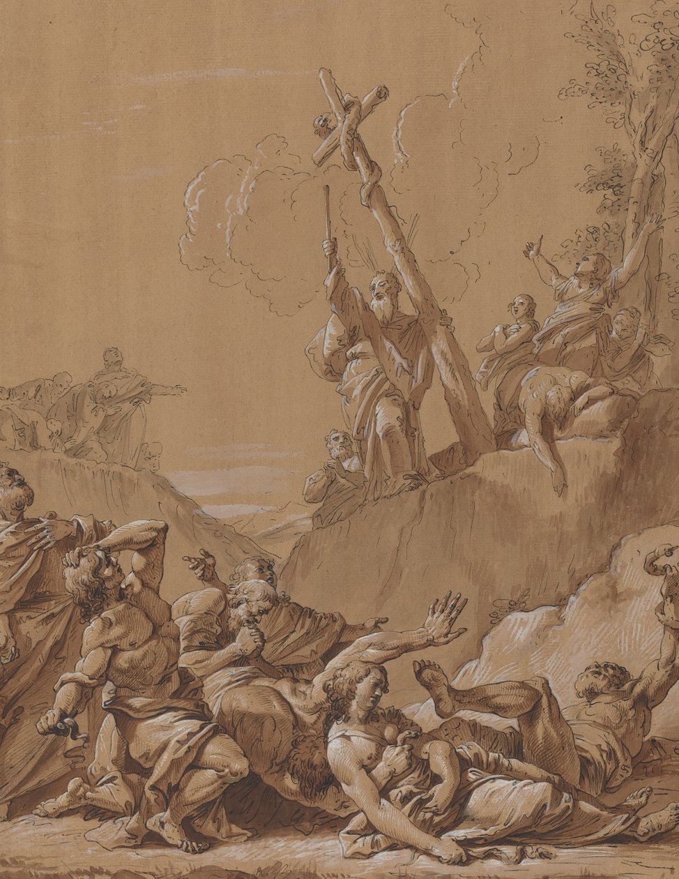 Moses and the Brazen Serpent by Follower of Francesco Fontebasso