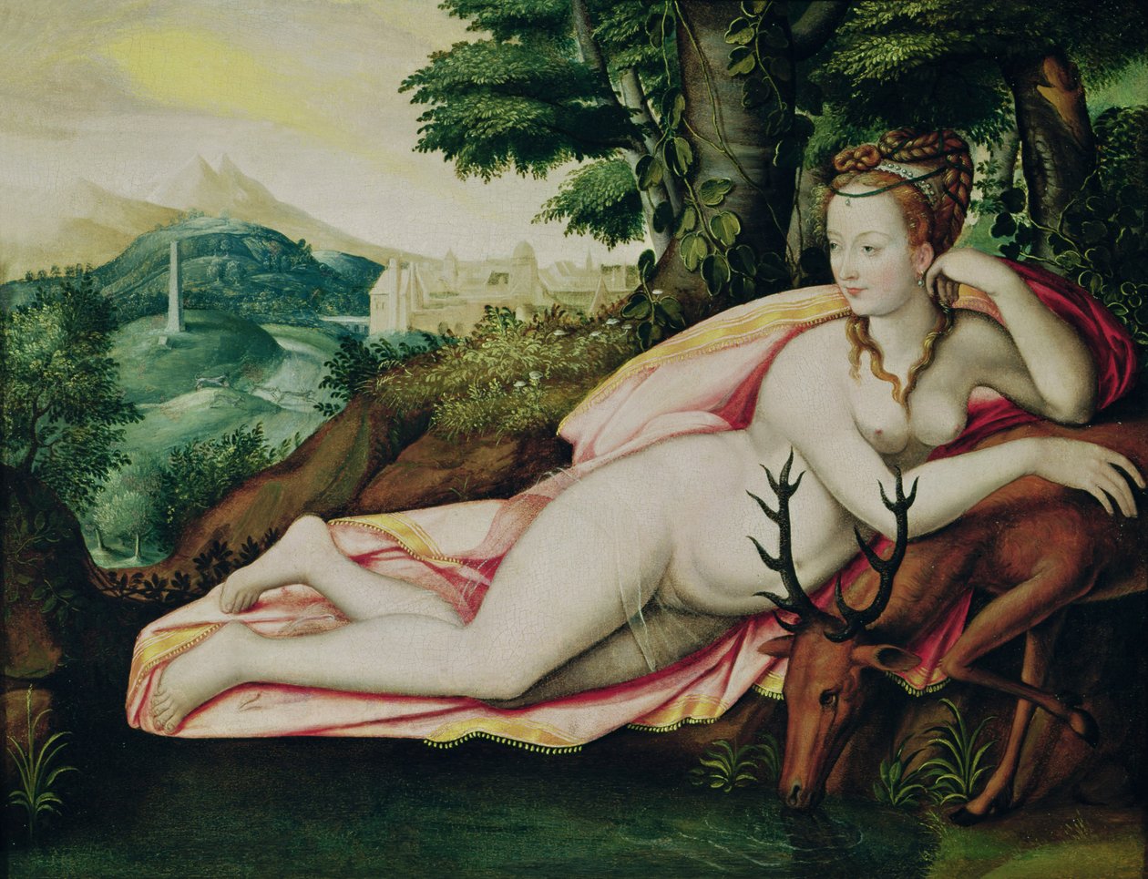 Diane de Poitiers as Diana the Huntress by Fontainebleau School