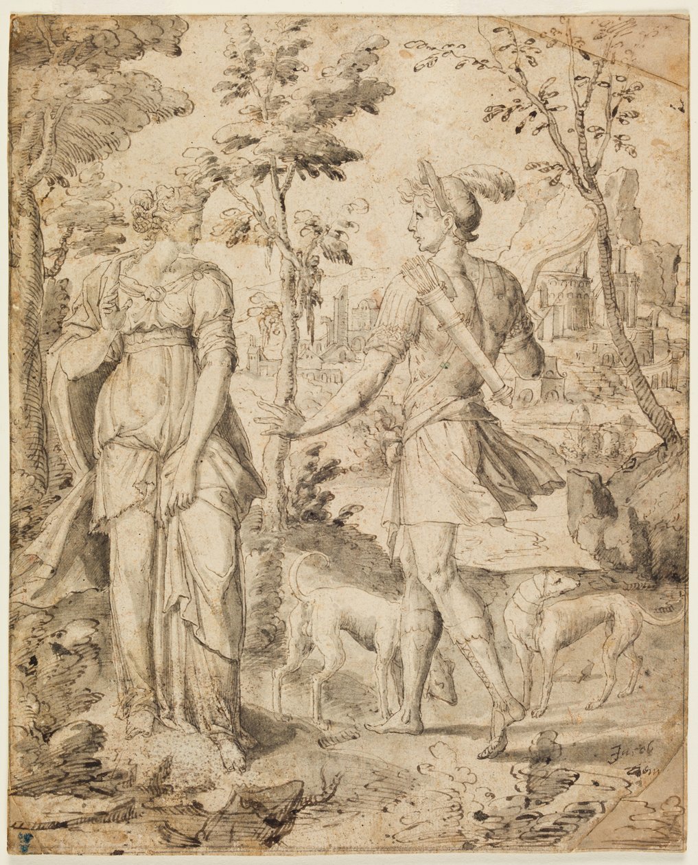 Esau Meets Rebecca After the Hunt Empty-Handed by Fontainebleau School