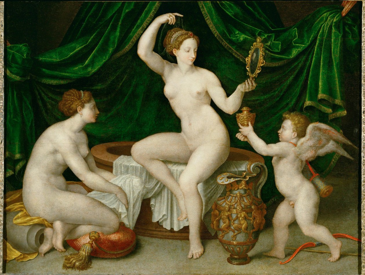 Venus at her toilet by Fontainebleau School
