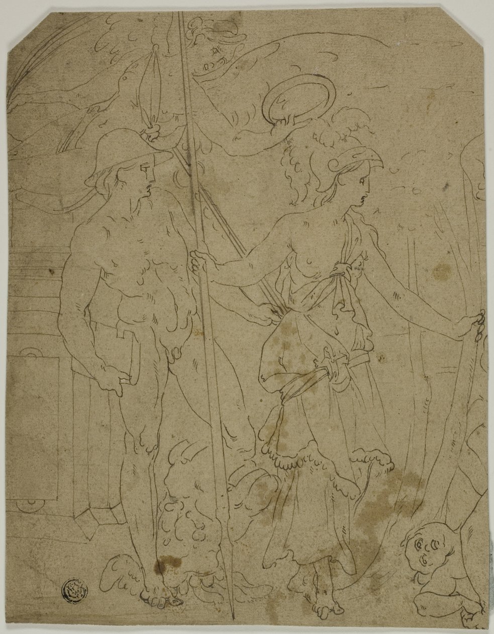Scene with Mercury and Minerva by Fontainebleau School