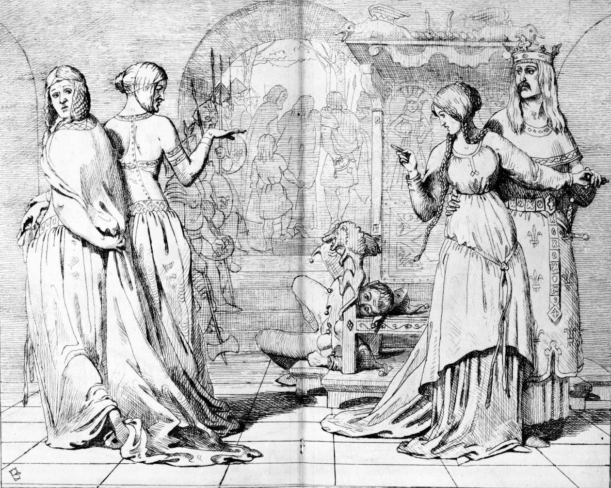 Cordelia Led Away from Goneril and Regan, illustration from 