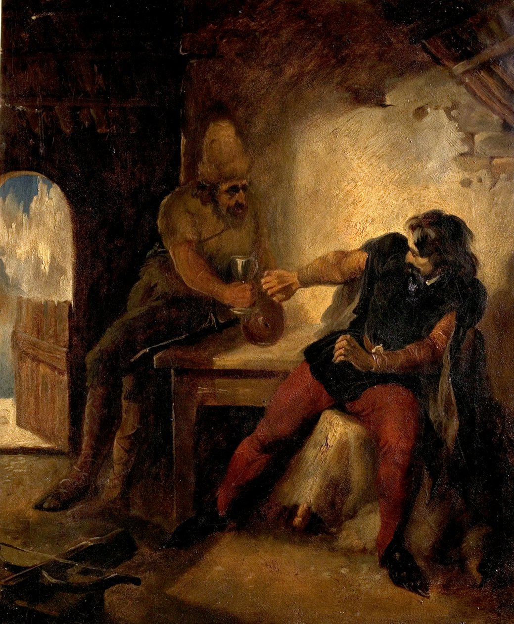 Manfred in the Chamois Hunters Hut by Ford Madox Brown