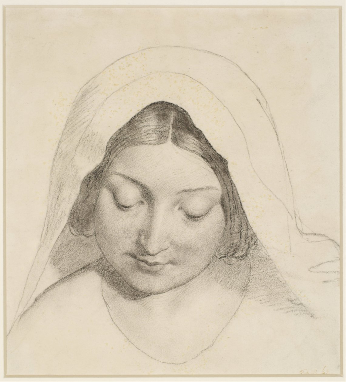 Oure Ladye of Saturday Night - Study for Head of the Madonna by Ford Madox Brown