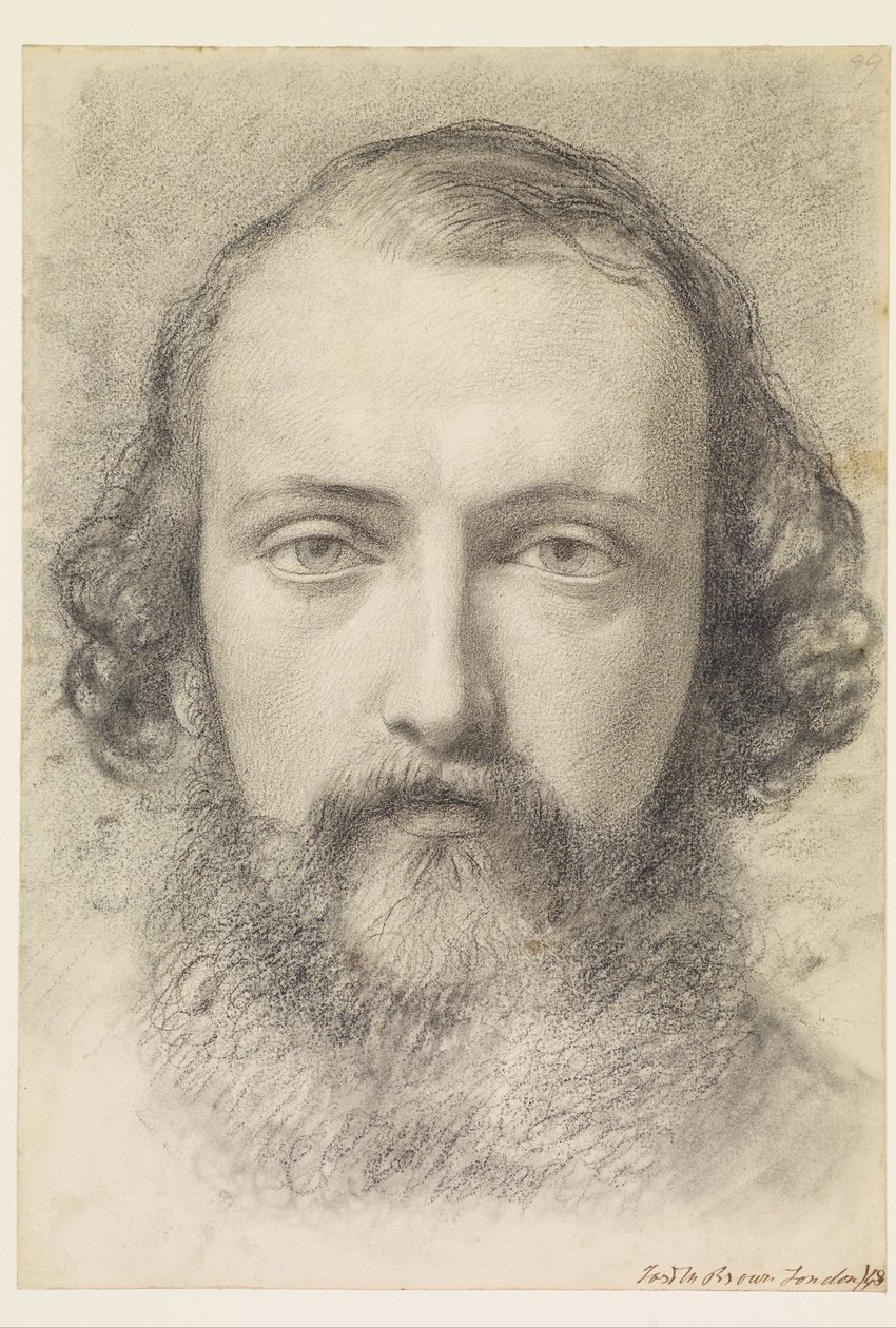 Portrait: Head Study of Daniel Casey (Full-Face) by Ford Madox Brown
