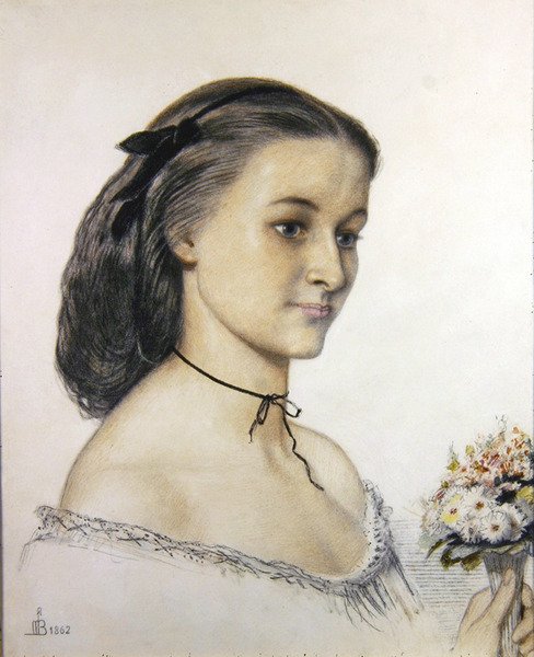 Portrait of Miss Louie Jones by Ford Madox Brown