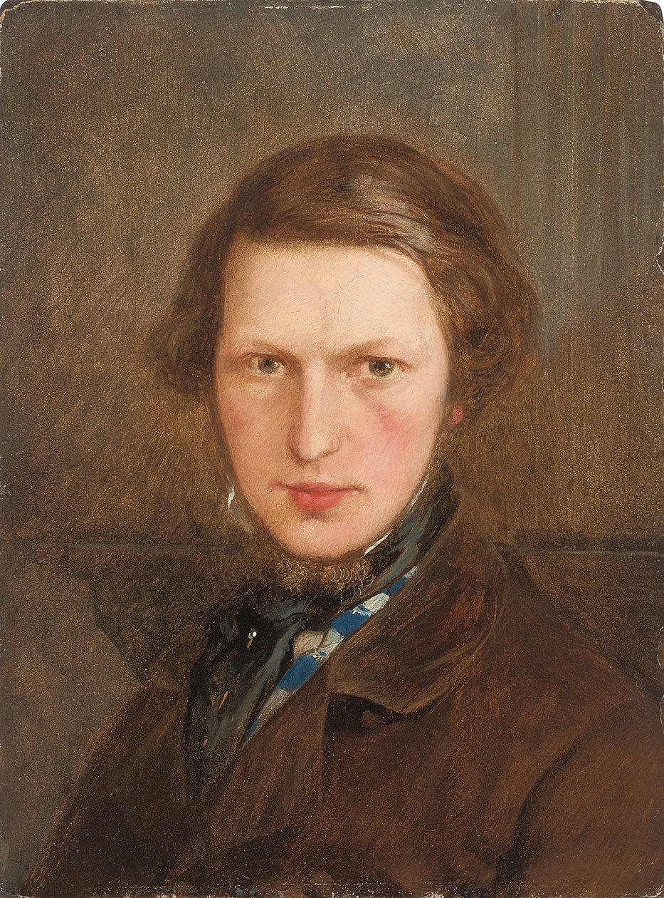 Self Portrait in a Brown Coat by Ford Madox Brown