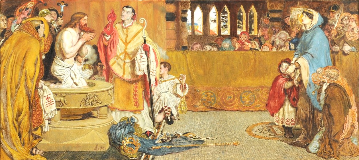The Baptism of St Edwin by Ford Madox Brown: Fine art print