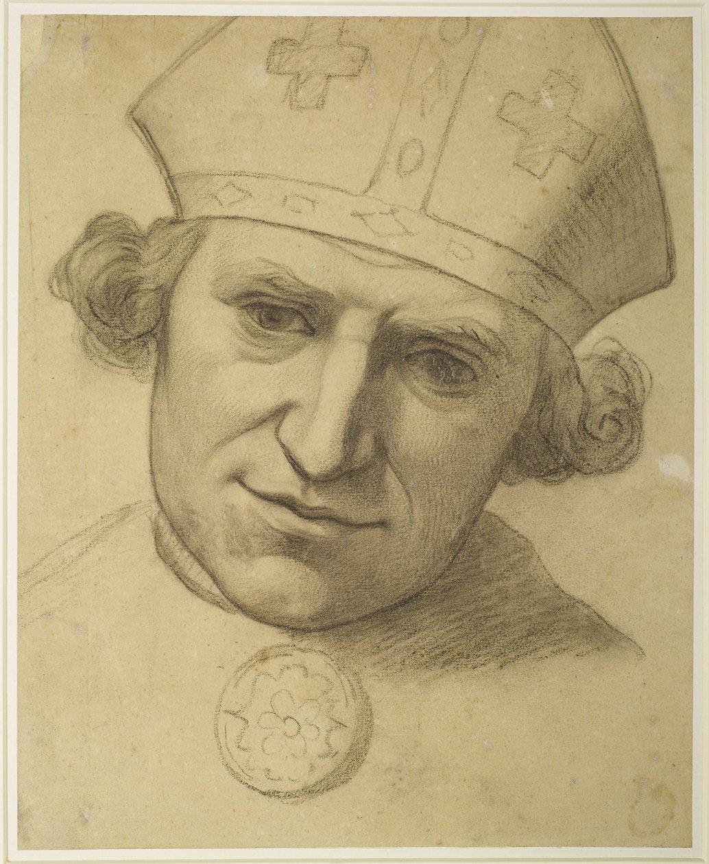 The Spirit of Justice - Study for Head of a Bishop by Ford Madox Brown