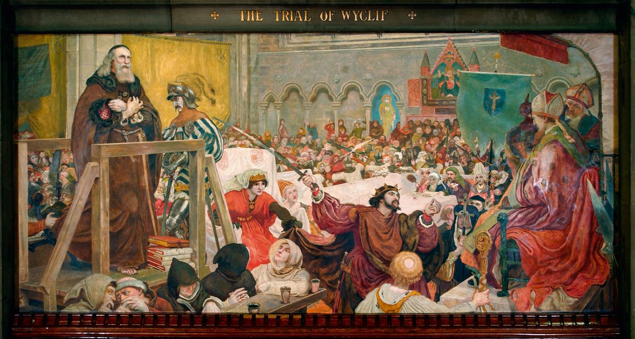 The Trial of Wyclif by Ford Madox Brown