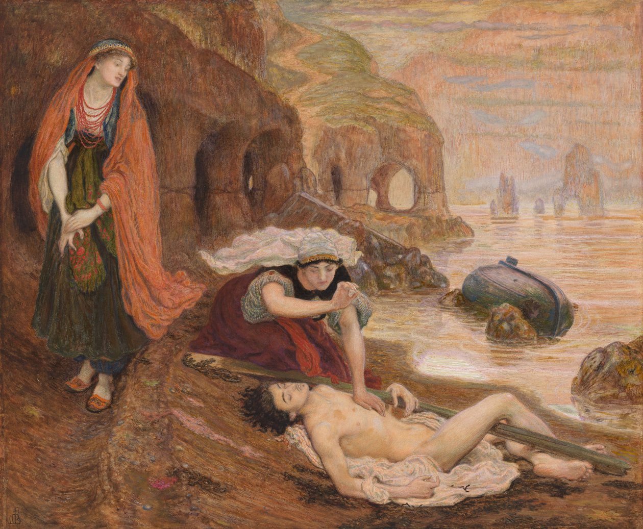 The Finding of Don Juan by Haidée by Ford Madox Brown