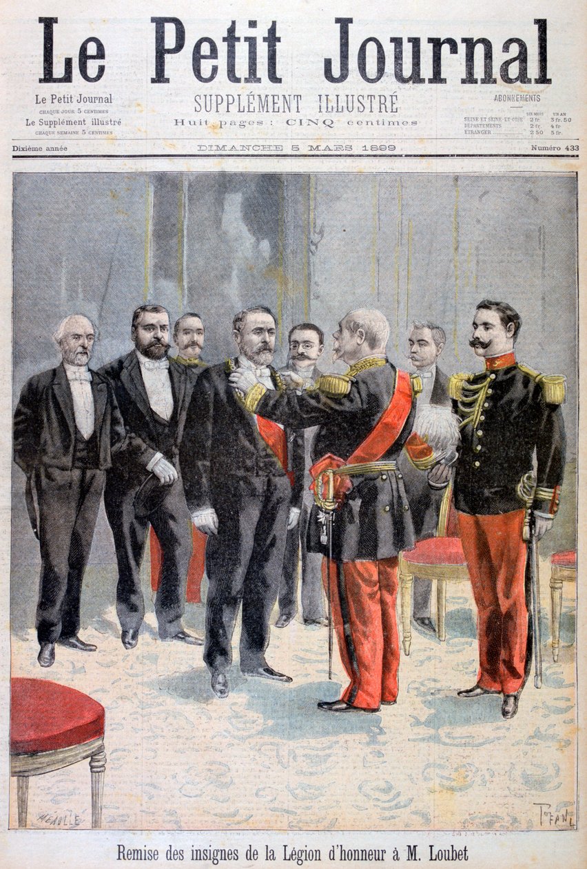 Being Awarded with the Medal of the Legion of Honour by Emile Loubet, Paris, 1899 by Fortuné Méaulle