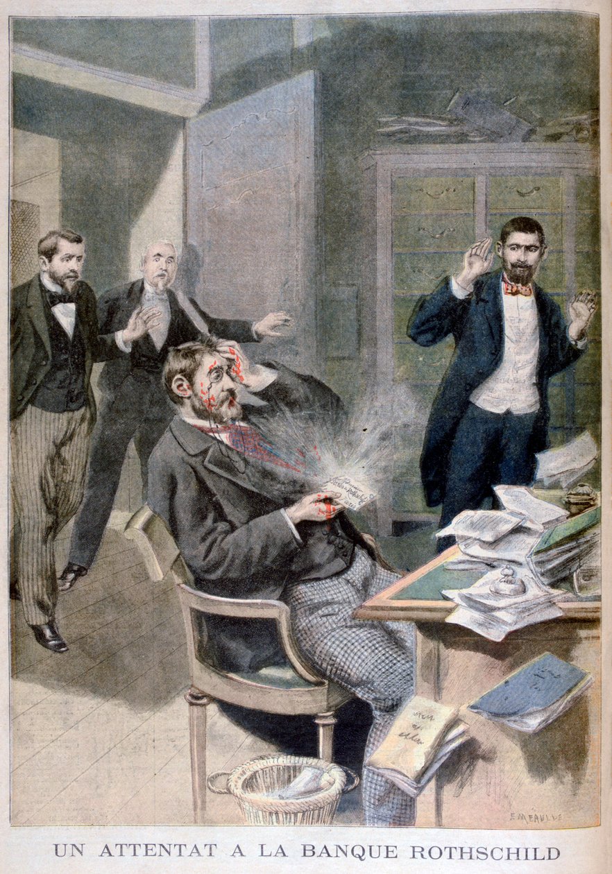 Explosion of a Letter Bomb Sent to Baron Alphonse de Rothschild, 1895 by Fortuné Méaulle