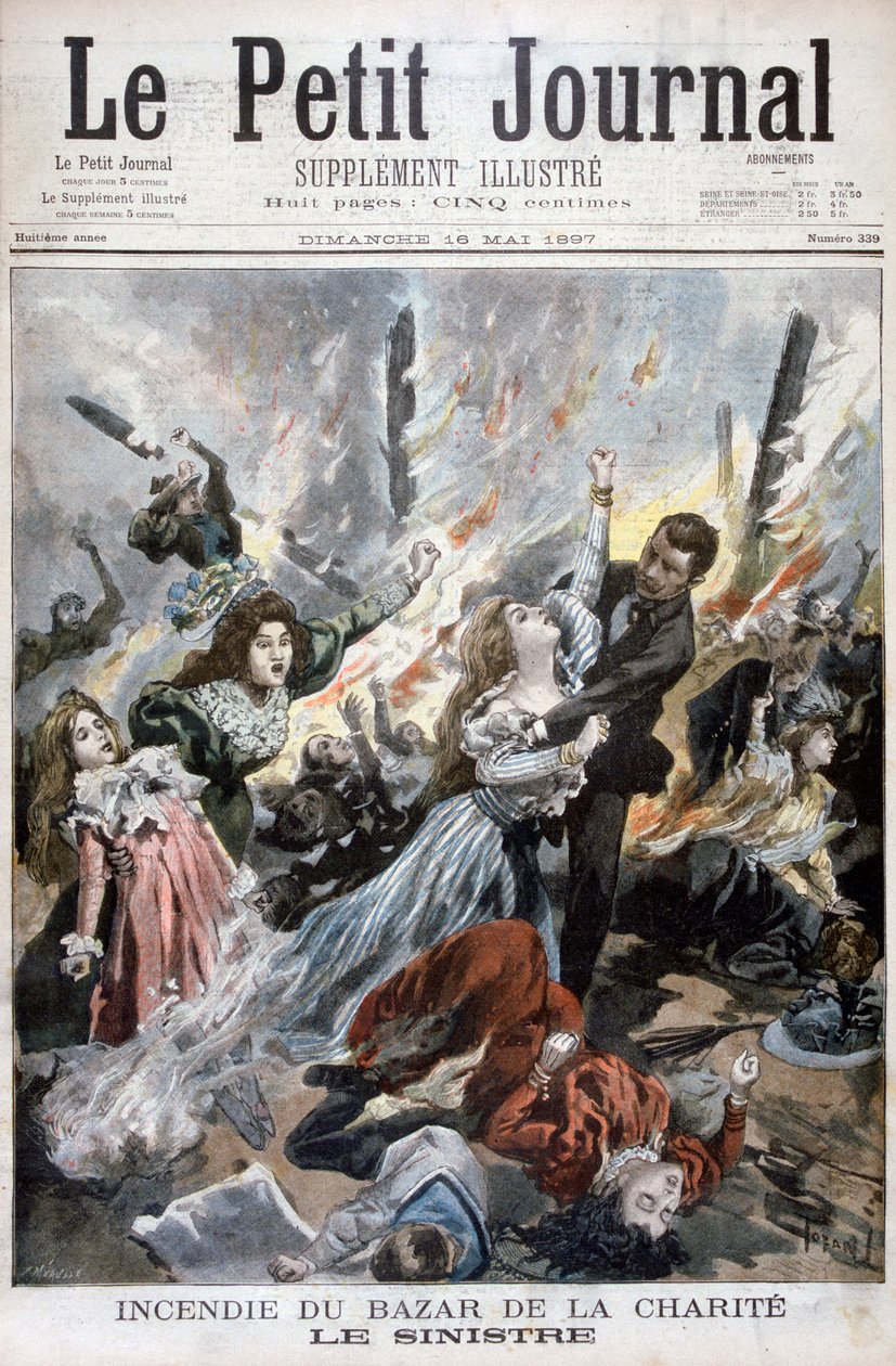 Fire at the Bazar de la Charite, Paris, 4th May 1897 by Fortuné Méaulle