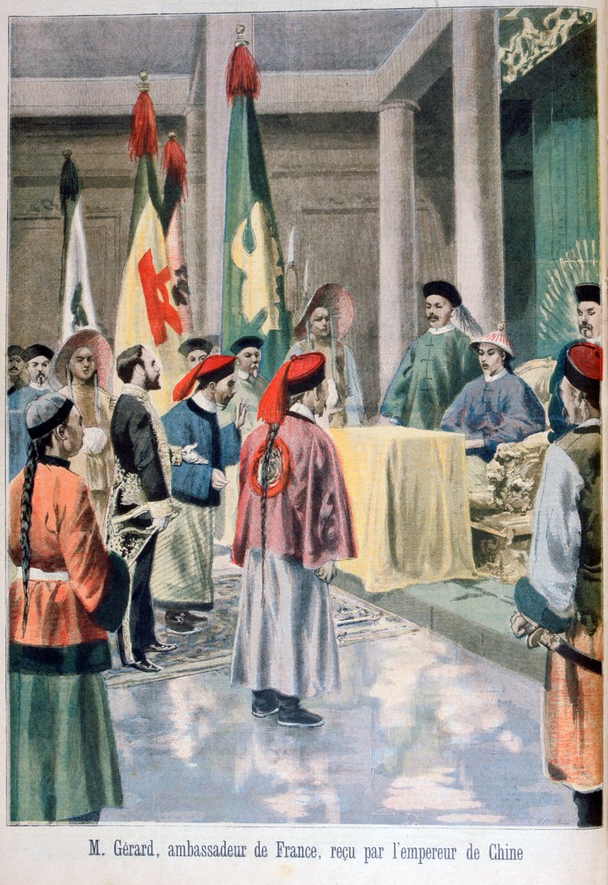 French Ambassador Gérard before the Guangxu Emperor of China, 1895 by Fortuné Méaulle