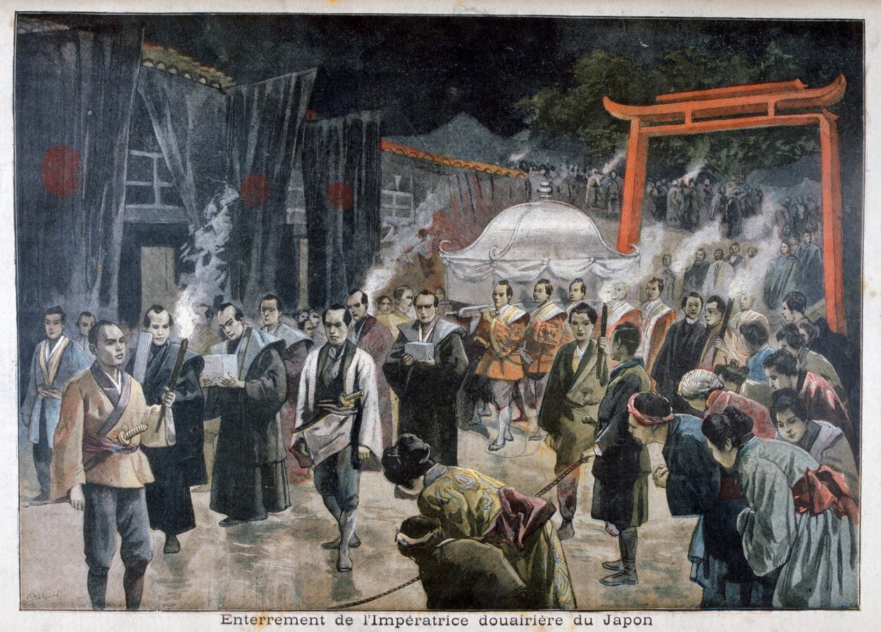 Funeral of the Empress Dowager of Japan by Fortuné Méaulle