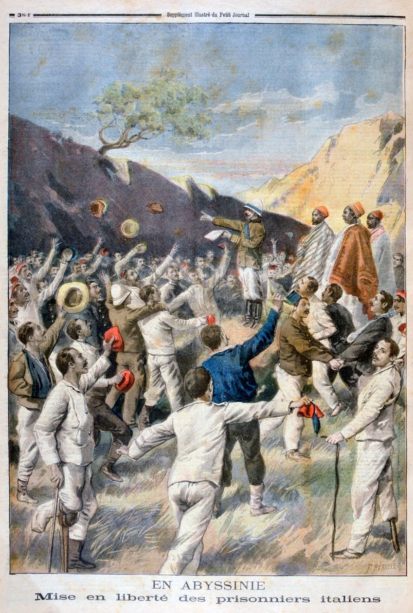 Setting Free of the Italian Prisoners, Abyssinia by Fortuné Méaulle