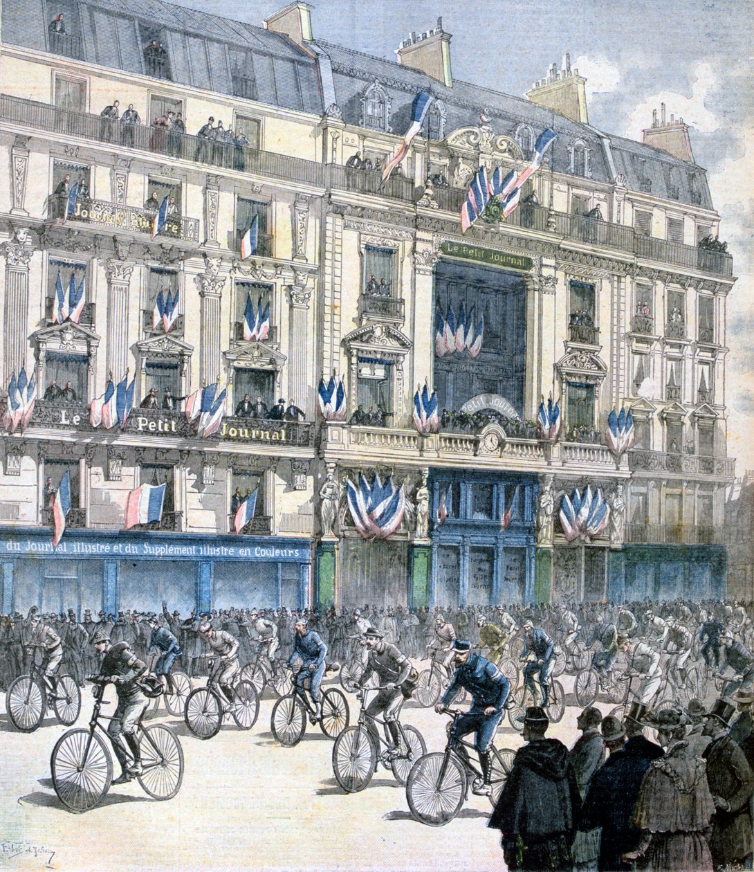 Start of the Paris-Brest-Paris cycle race by Fortuné Méaulle
