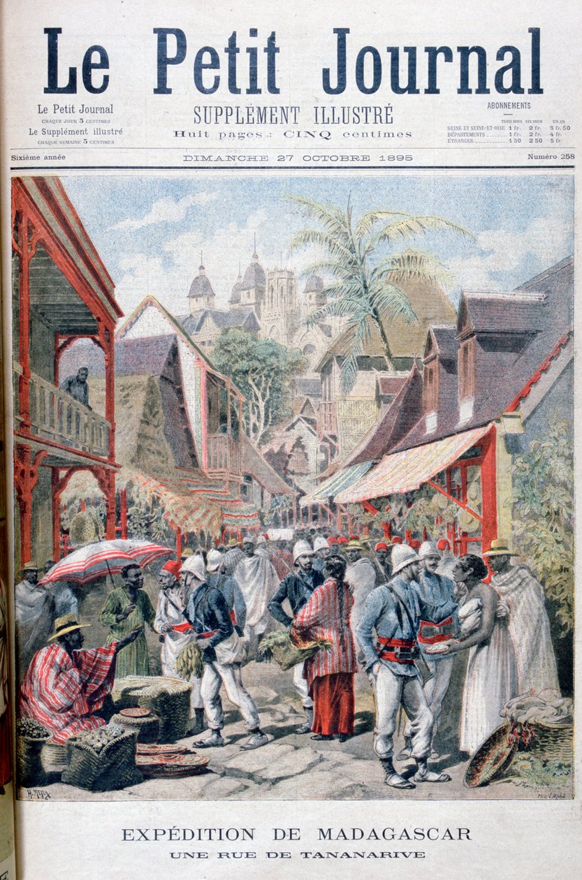 Tananarive Antananarivo, Capital of Madagascar, 1895 by Fortuné Méaulle
