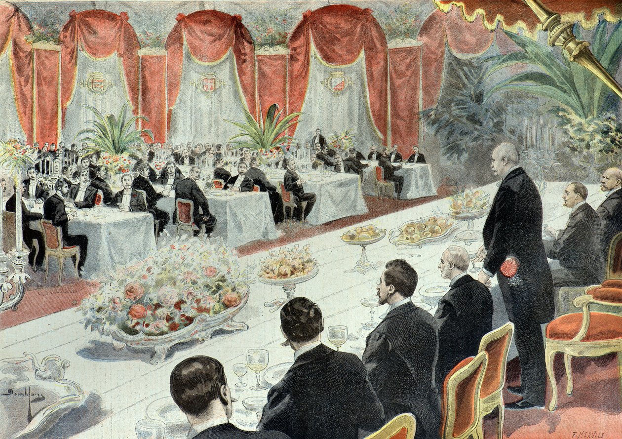 Dinner Offered to Felix Faure by Representatives of Commerce and Industry in 1897 by Fortune Louis Meaulle