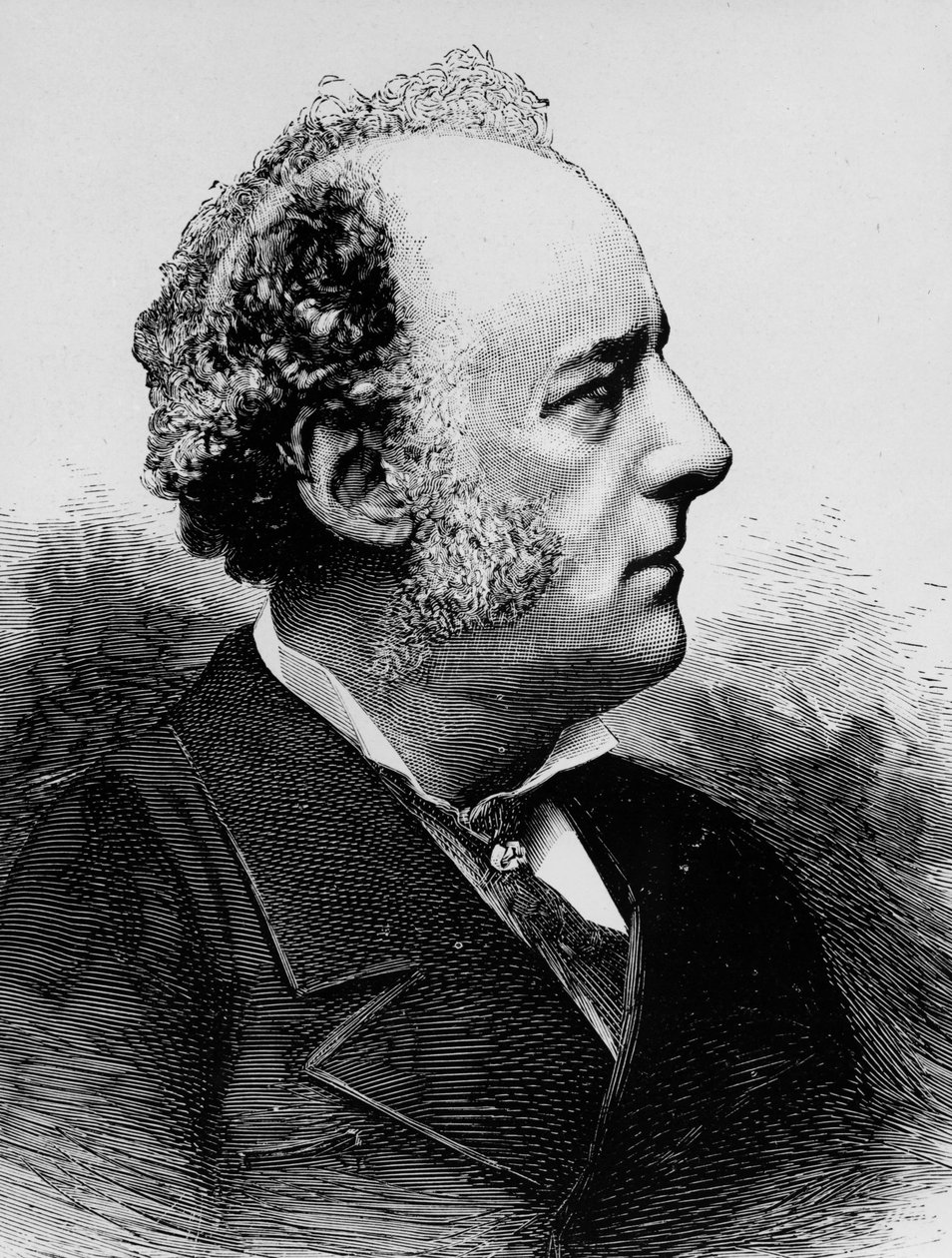 John Everett Millais (1829-1896) English Pre-Raphaelite painter, engraving by Meaulle by Fortune Louis Meaulle