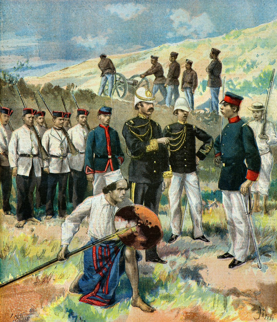 The Hova Army in Madagascar, 1895 by Fortune Louis Meaulle