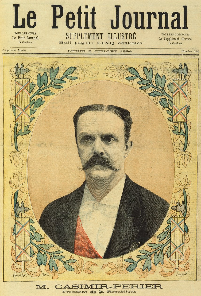 Monsieur Jean Casimir-Perier (1847-1907) from Le Petit Journal, 9th July 1894 by Fortune Louis Meaulle