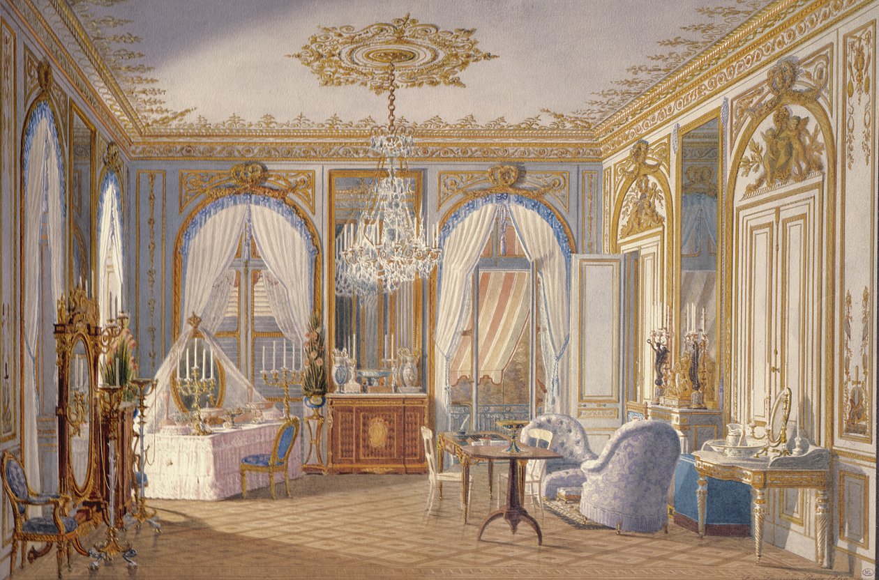 Dressing Room of the Empress Eugenie at Saint-Cloud, 1860 by Fortune de Fournier