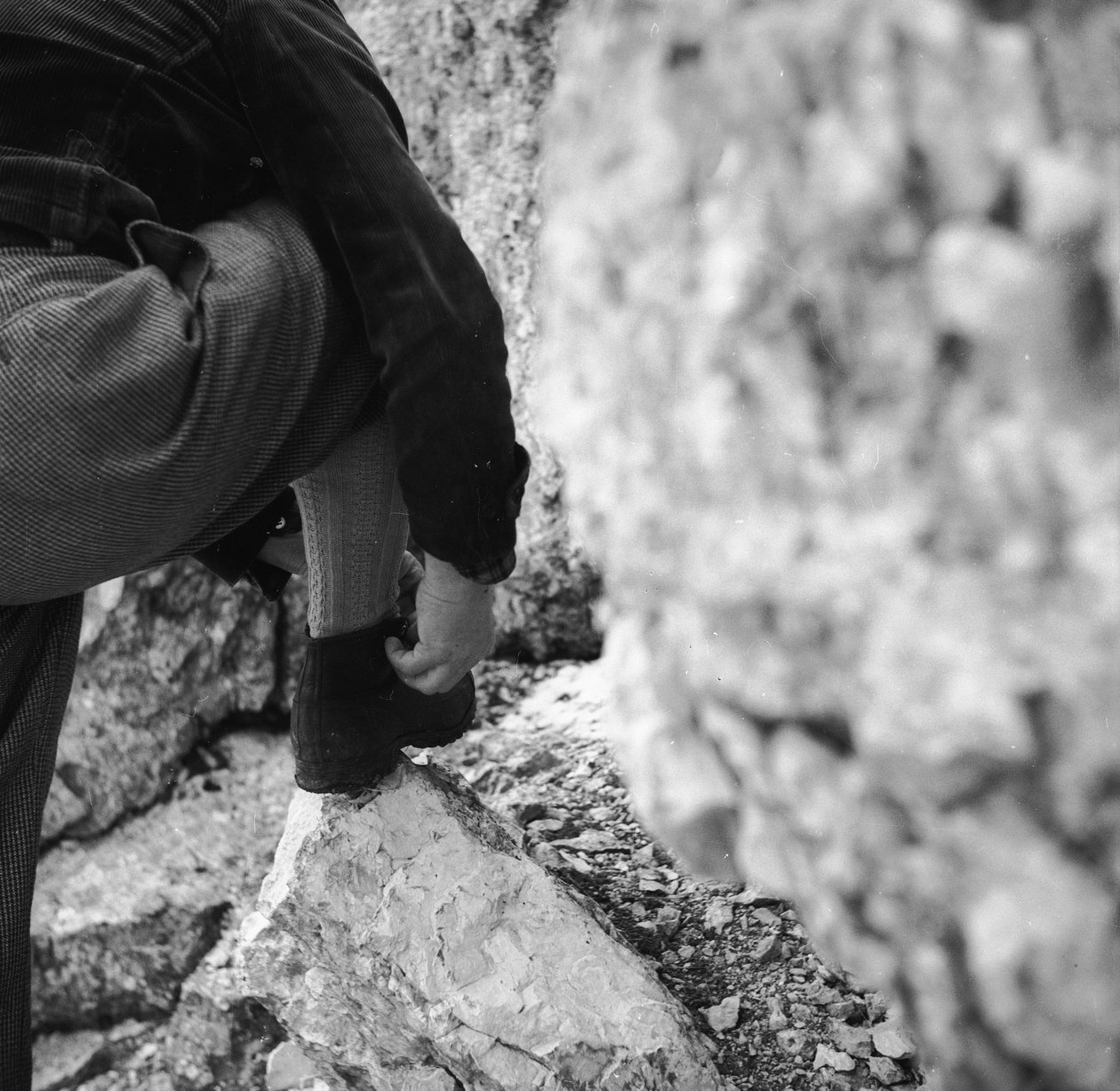Abruzzi, Abetone, Dolomites: climber on Abetone by Fosco Maraini