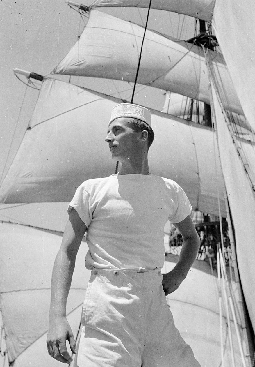 On the Ship Amerigo Vespucci: Sailor Portrait by Fosco Maraini
