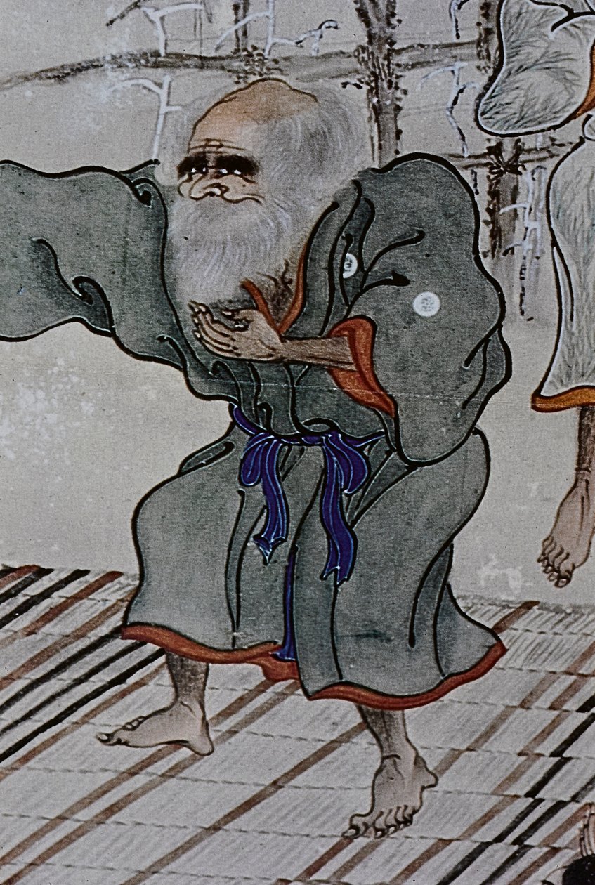 The Great Leaders of the Eighteenth Century Ainu: Itokoi and Shinichi from Akkeshi, Chosama from Uraashibetsu and Shonko from Noshappu, Illustration by Fosco Maraini