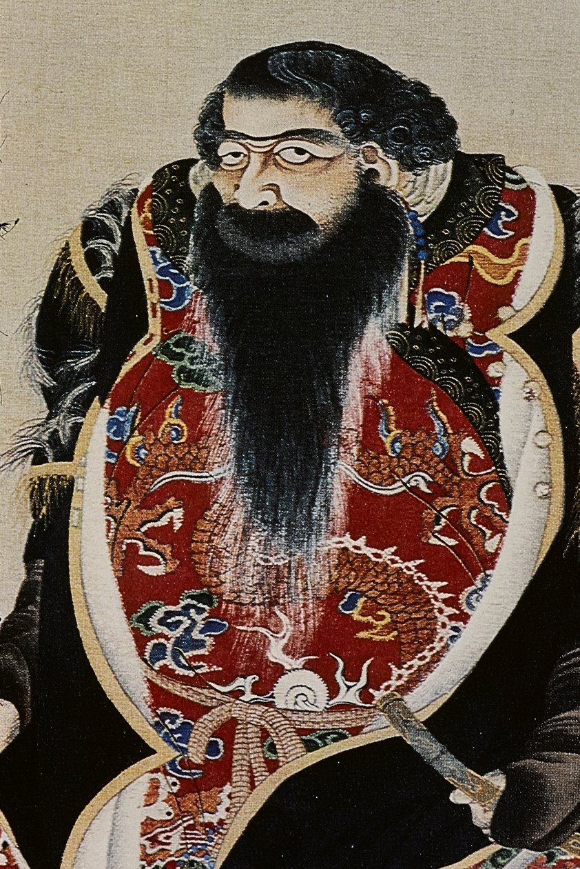 The Great Leaders of the Eighteenth Century Ainu: Itokoi and Shinichi from Akkeshi, Chosama from Uraashibetsu and Shonko from Noshappu, Illustration by Fosco Maraini