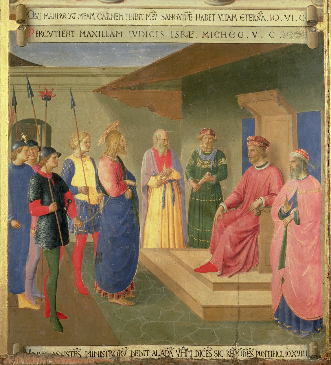 Christ Before Caiaphus (detail) by Fra Angelico