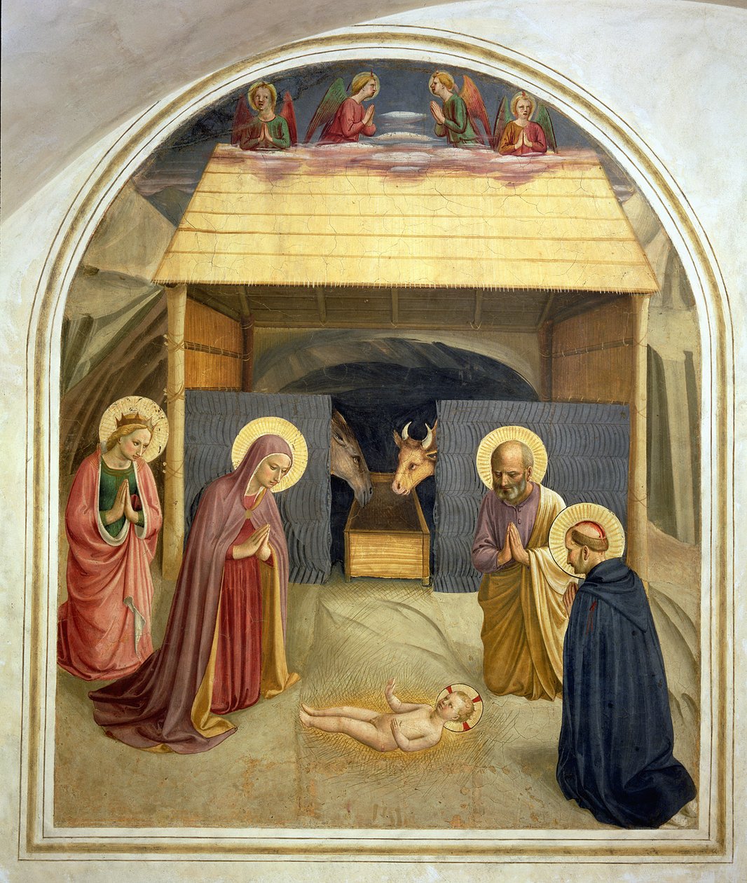 Nativity, with St. Catherine of Alexandria and St. Peter the Martyr by Fra Angelico