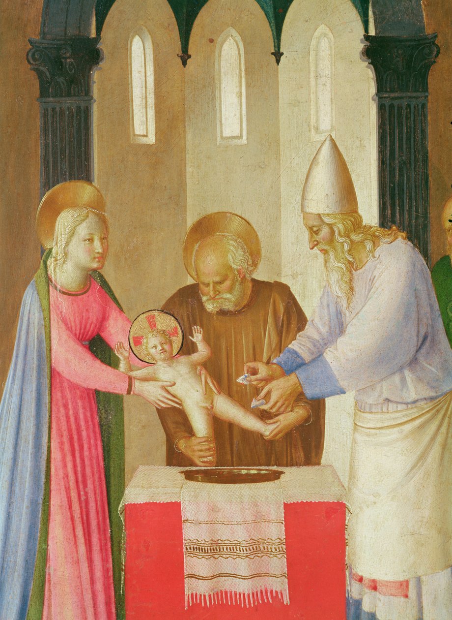 Scenes from the Life of Christ, 1st panel, the Circumcision (detail) by Fra Angelico