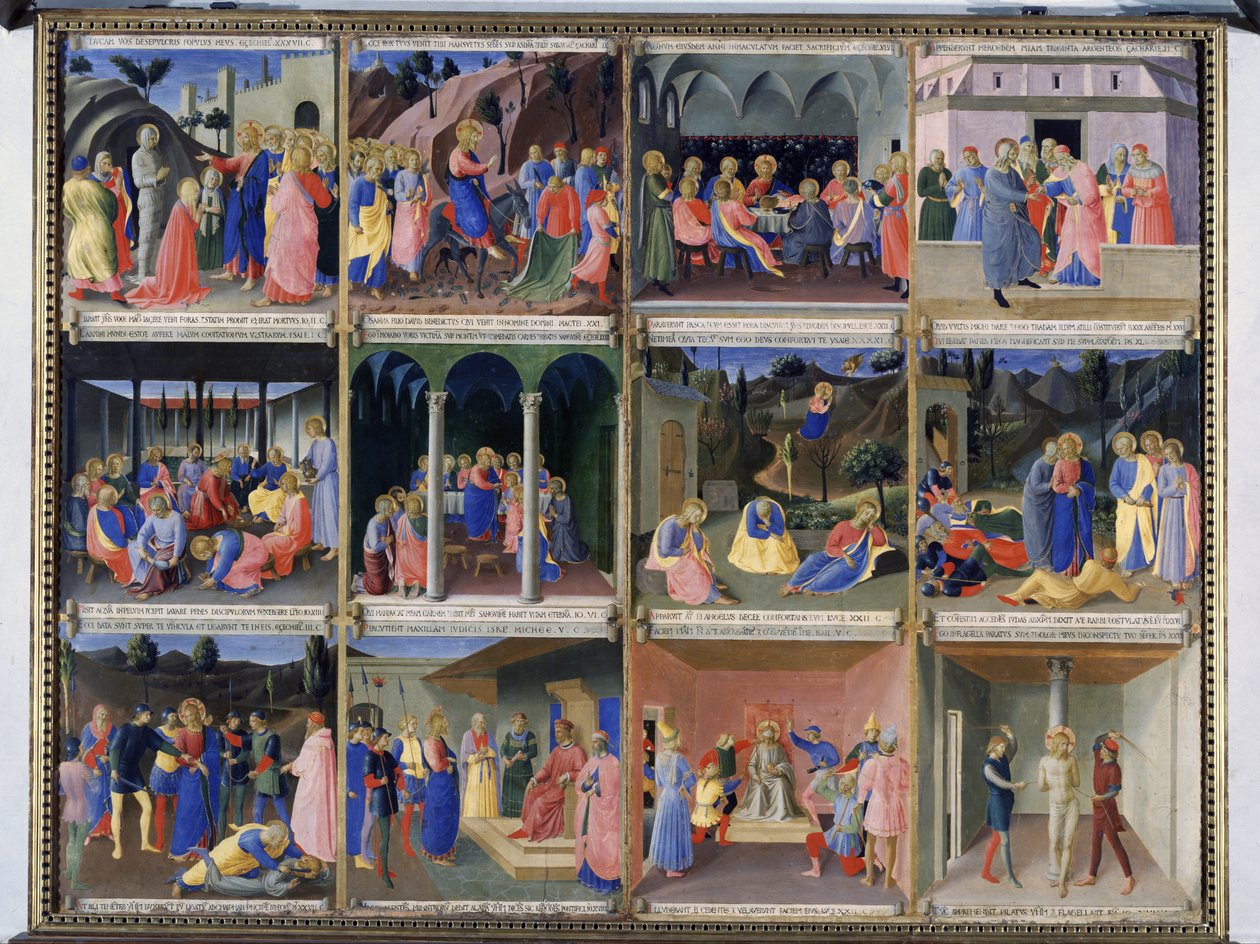 Scenes from the Life of Christ, panel three from the Silver Treasury of Santissima Annunziata, c.1450-53 by Fra Angelico