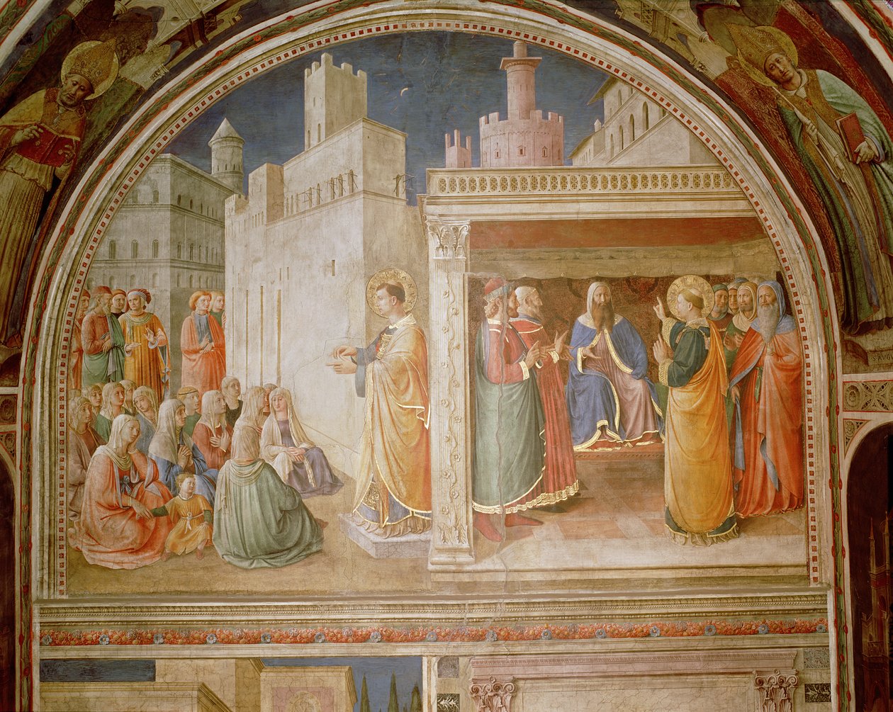 St. Stephen Preaching and St. Stephen Addressing the Council by Fra Angelico