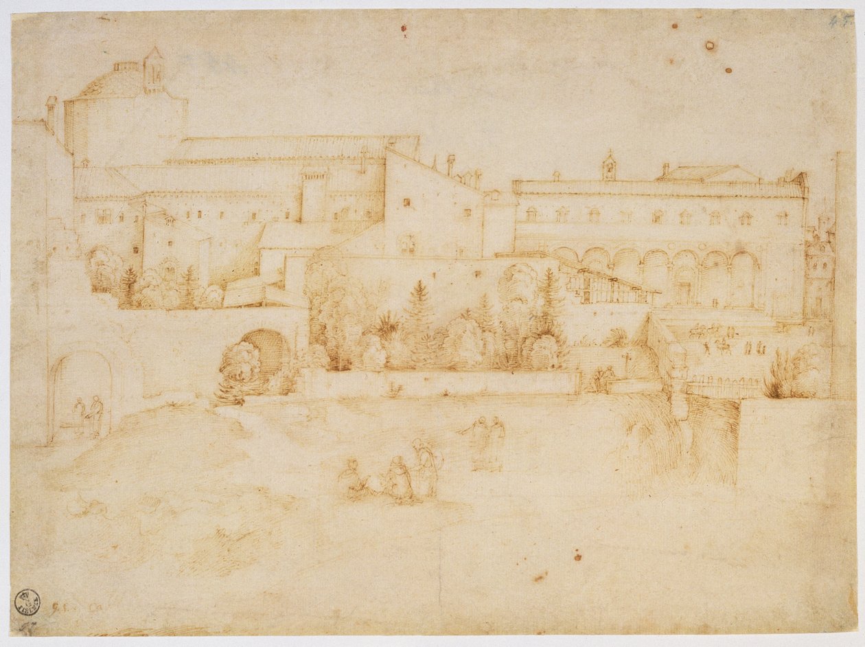 View of the Church and Convent of Santa Croce, Florence by Fra Bartolommeo