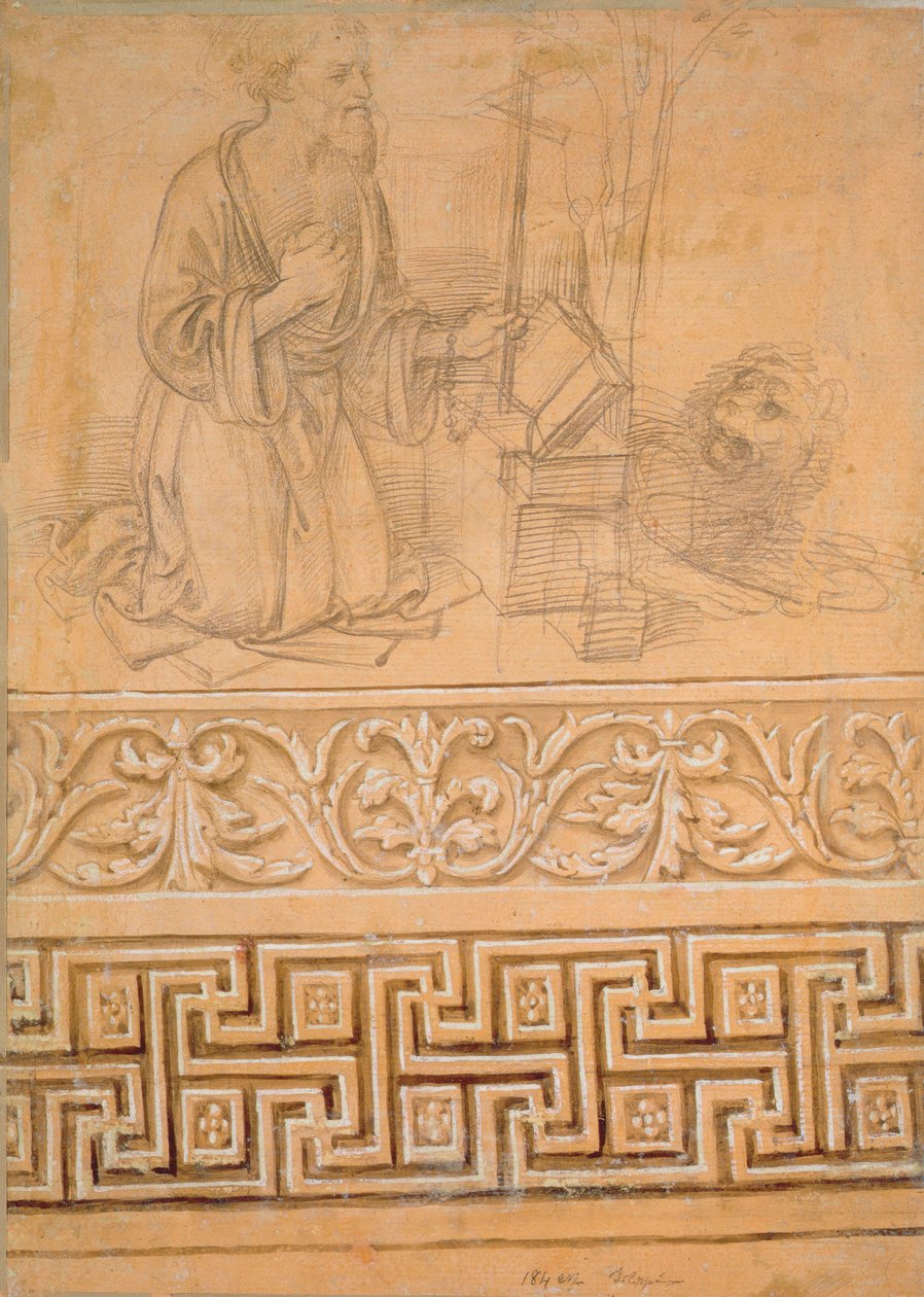 St. Jerome in Penitence, with a lion by Fra Filippo Lippi