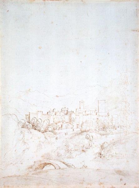 An Italian Hill Town (recto) by Fra Bartolomeo