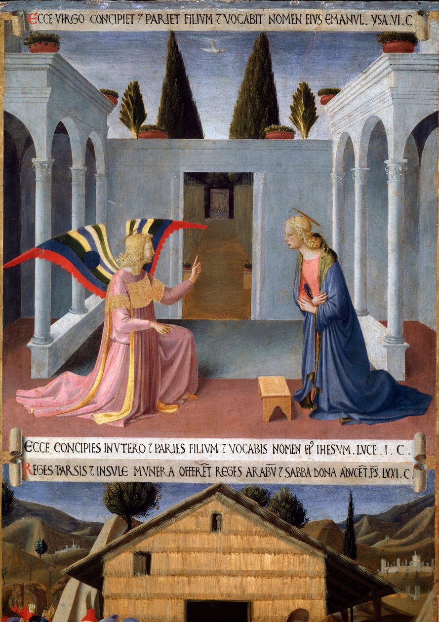 History of the Life of Christ: The Annunciation with the Dove of the Holy Spirit by Fra  Angelico