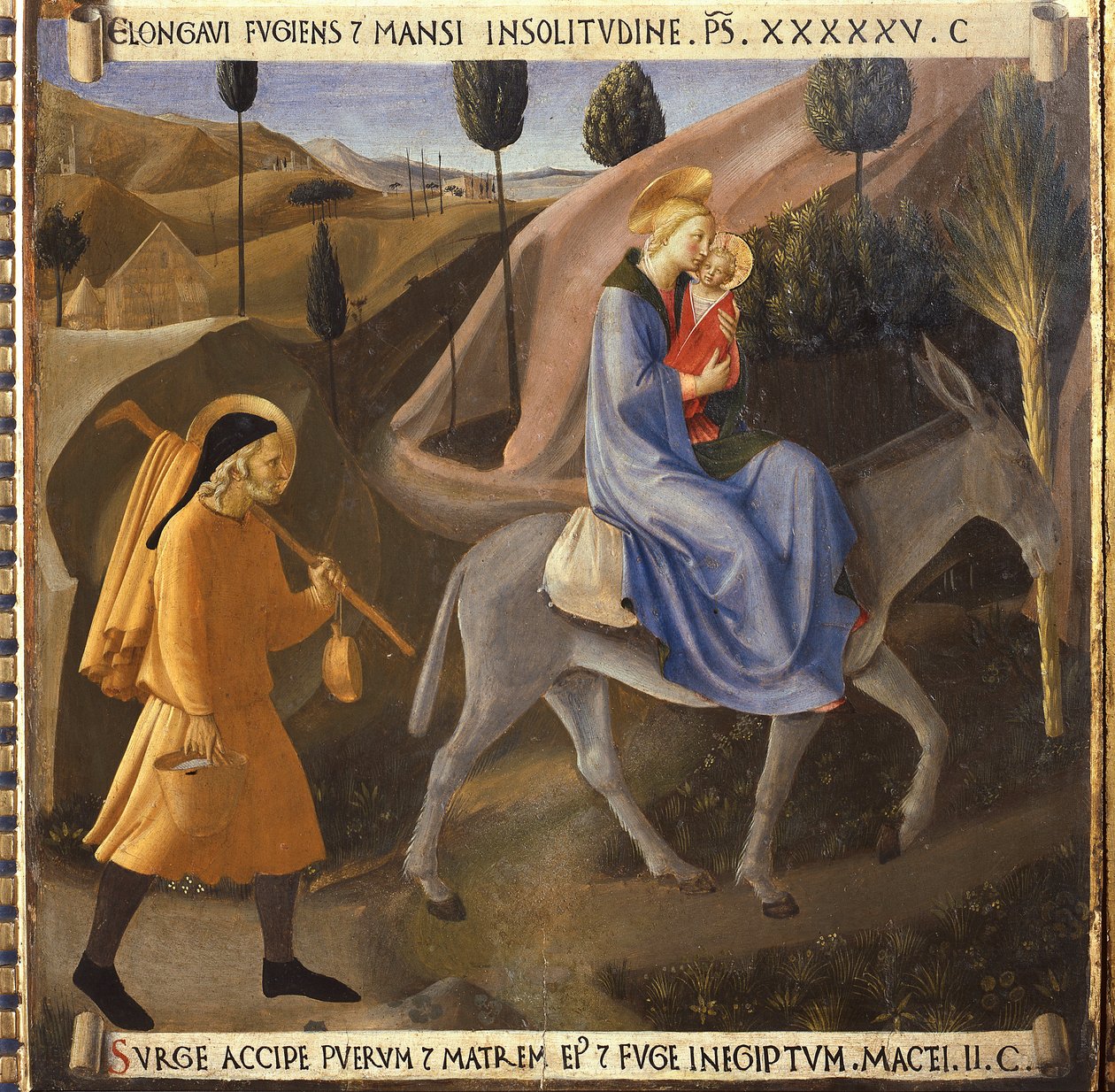 The Flight to Egypt, Life of Christ, Armadio degli Argenti by Fra  Angelico