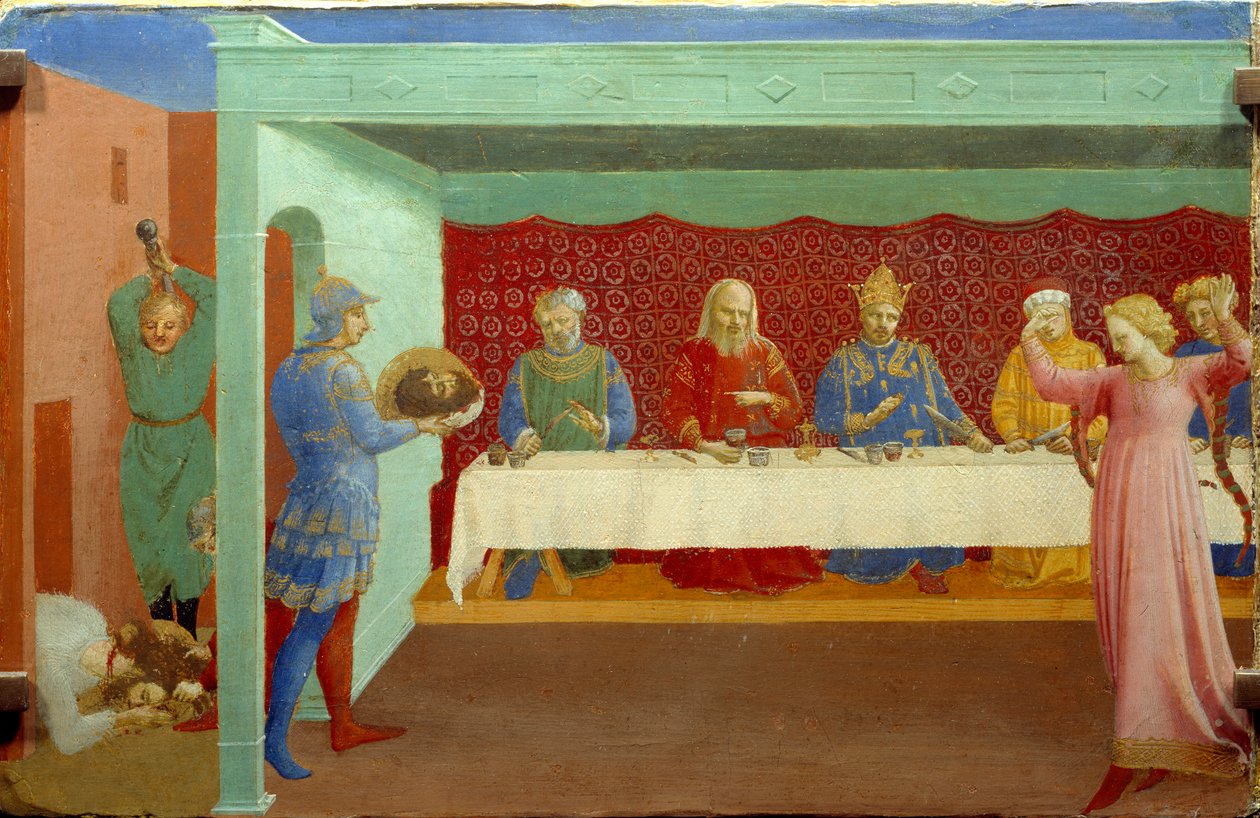 The decollation of Saint John the Baptist at the banquet of Herode Antipas by Fra  Angelico
