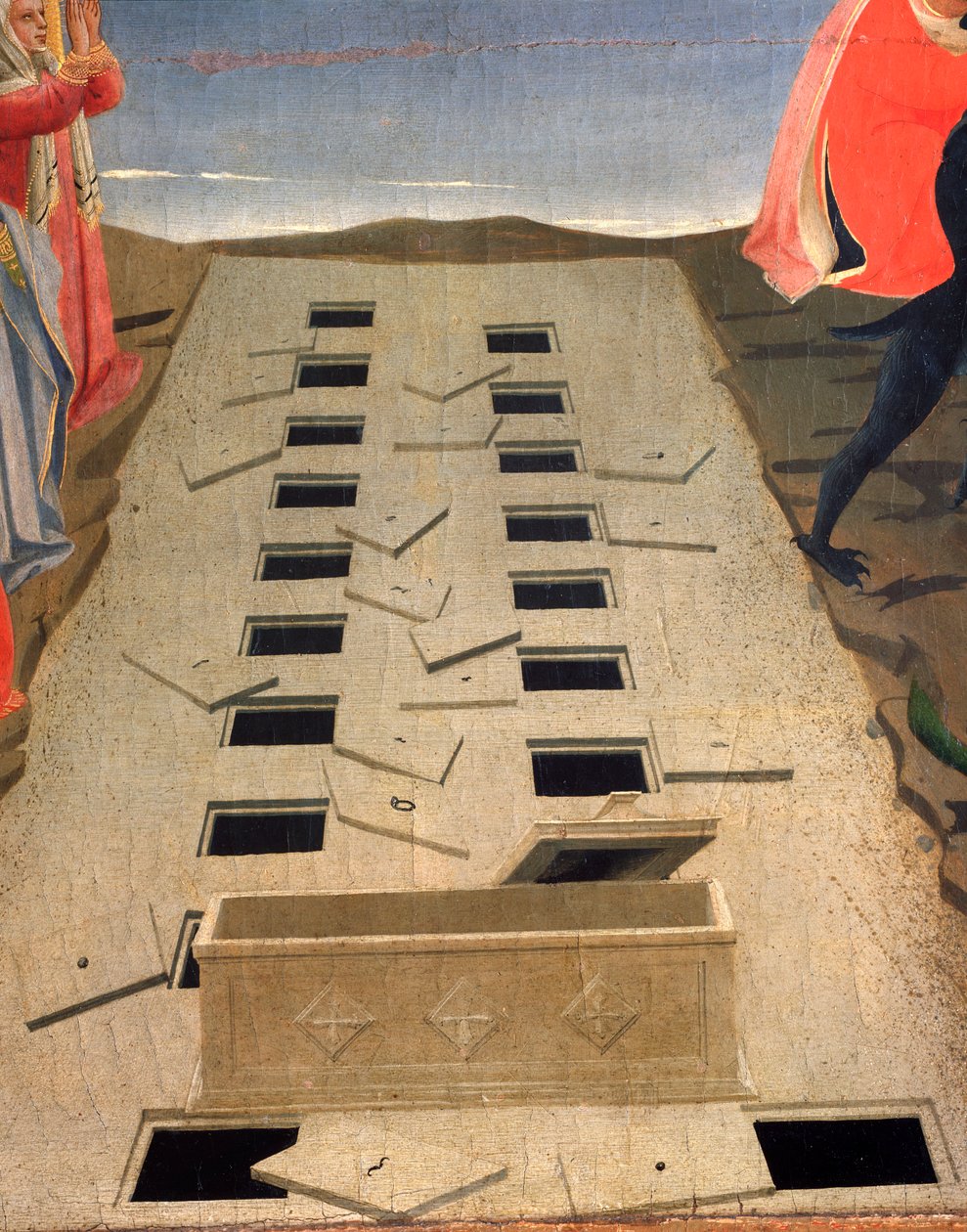 The Open Tombs (detail) by Fra  Angelico