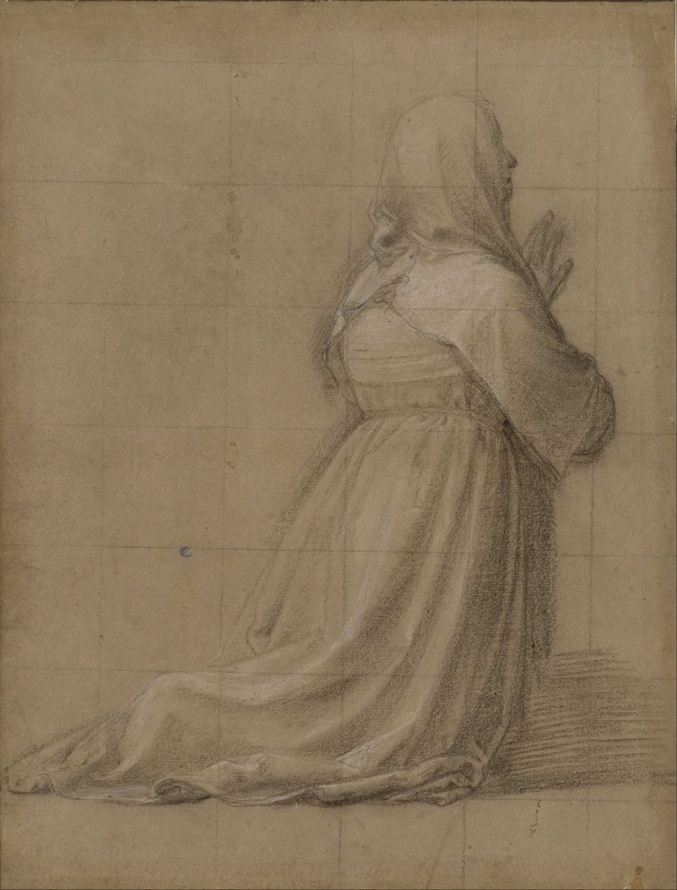 Woman Kneeling in Prayer (detail) by Fra Bartolomeo
