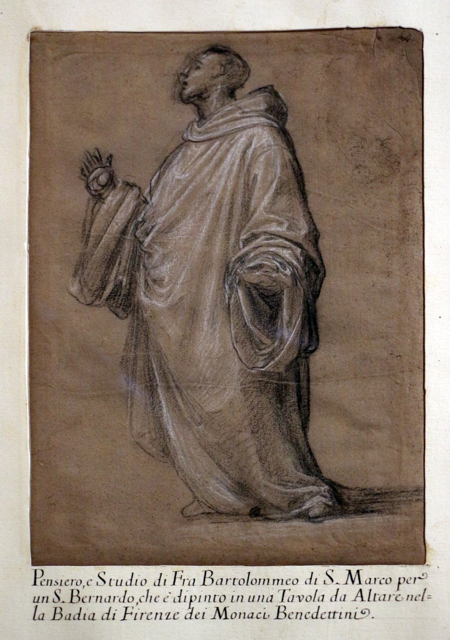 Study of Saint Bernard for Madonna Carondelet by Fra Bartolomeo