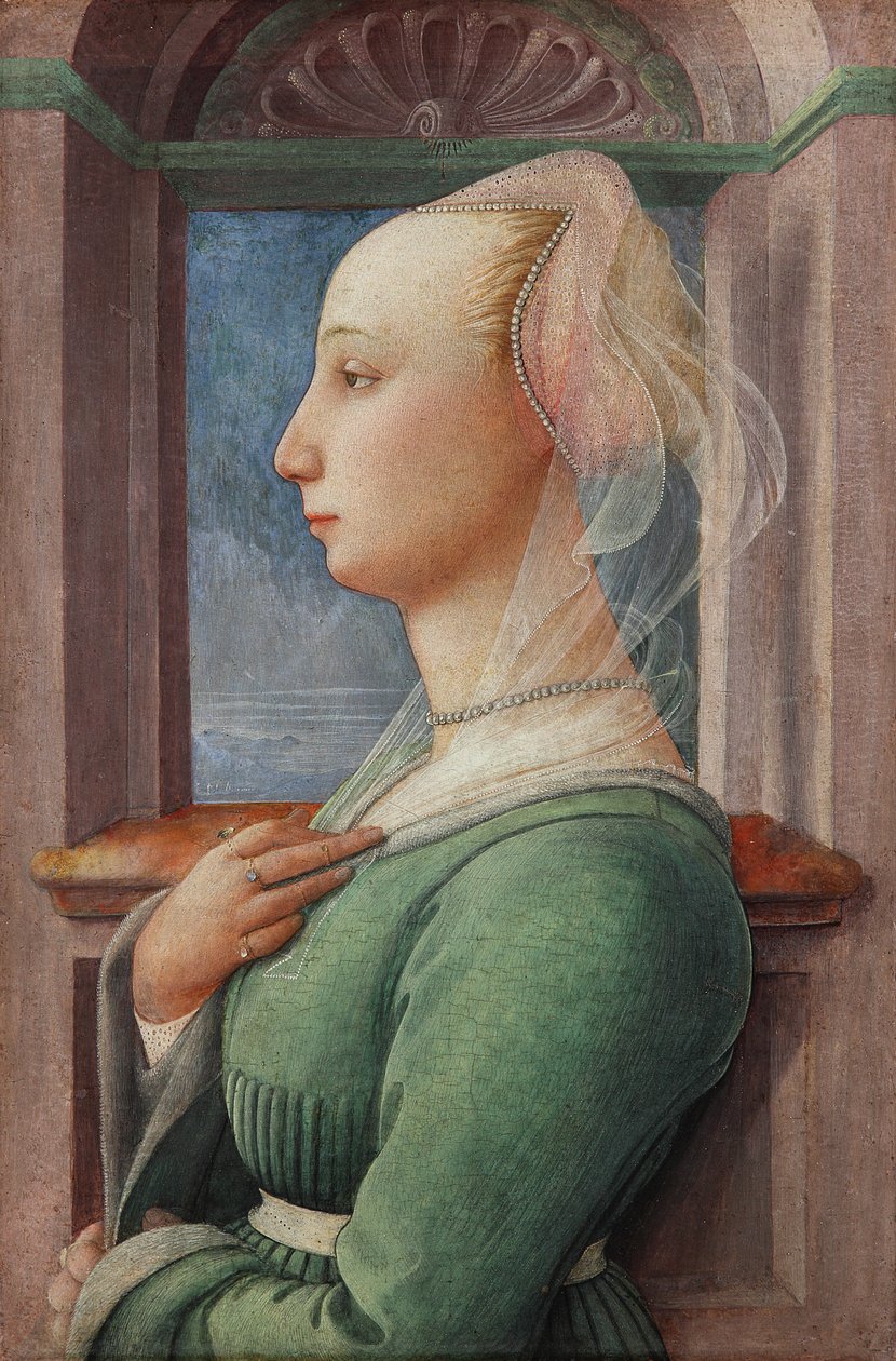 Profile Portrait of a Young Woman by Fra Filippo Lippi